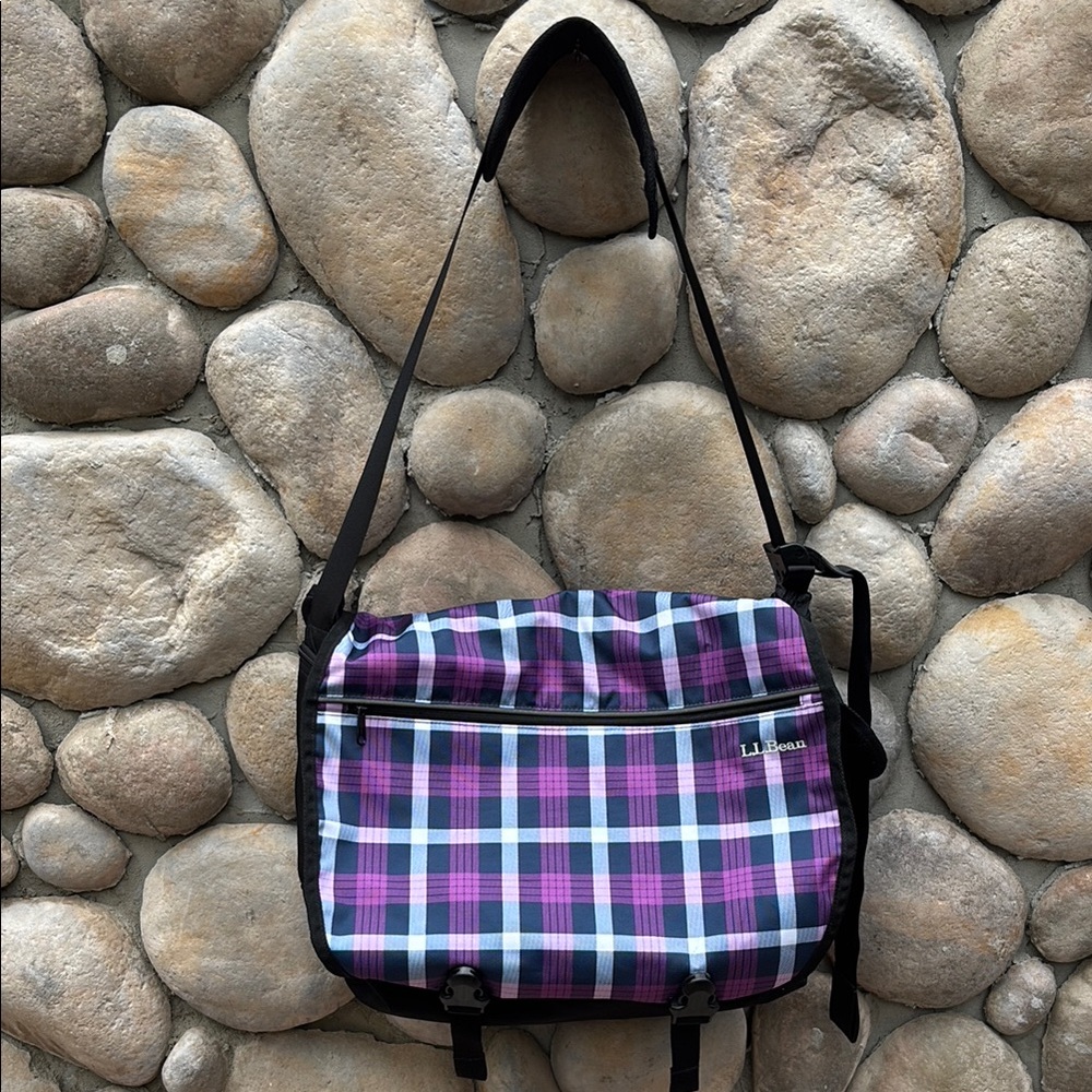L.L. Bean Plaid Laptop/ Messenger Bag